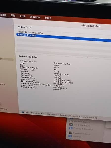 MACBOOK PRO 2017 15 INCH TOUCHBAR CORE I7 QUAD-CORE 16GB  512GB 5
