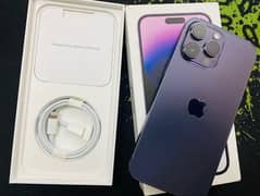 iPhone 14 pro max 128gb all ok 10by10 Non pta jv all pack Deep Purple