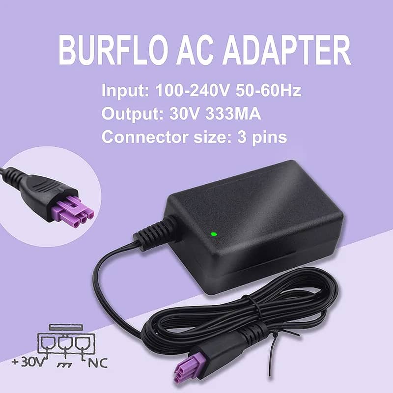 Hp POWER 32V 3-Pin Purple Tip DC Charger for HP Deskjet Ink 2