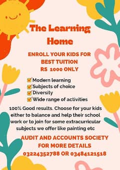 tuition for kids 1000 only The learning home