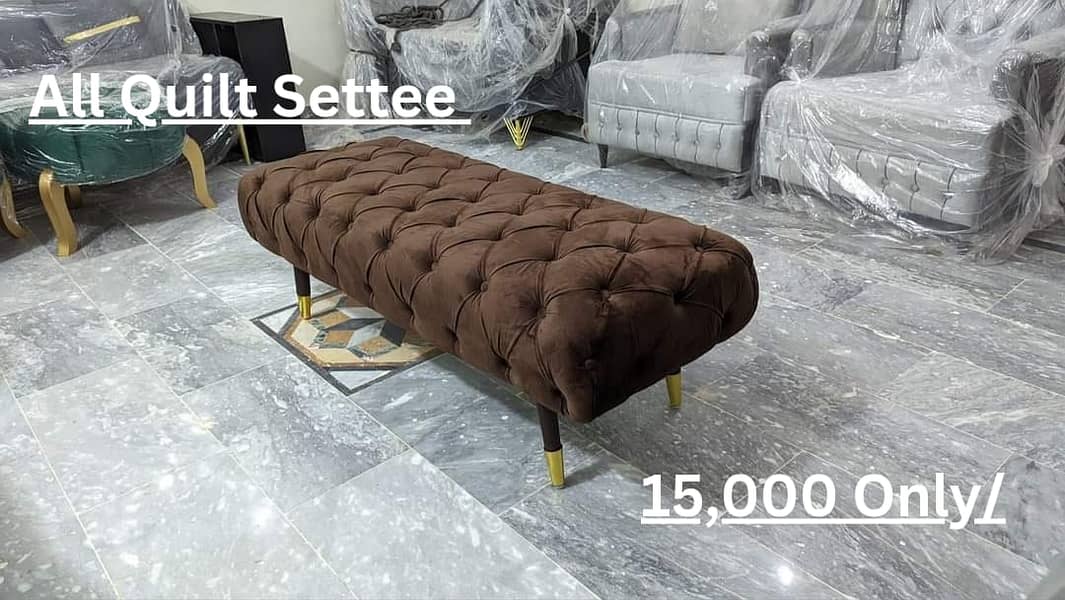 Wooden Sofa/L Shape Sofa Set/ottoman stool/Ottoman pouffes/Turkish Bed 2