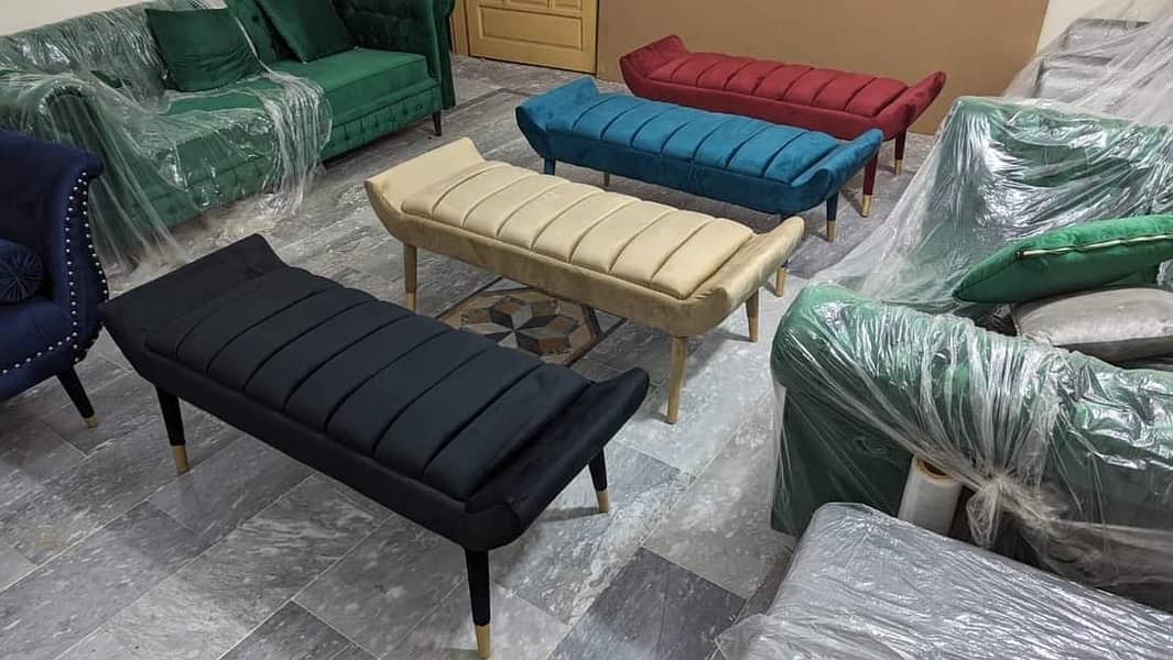 Wooden Sofa/L Shape Sofa Set/ottoman stool/Ottoman pouffes/Turkish Bed 12