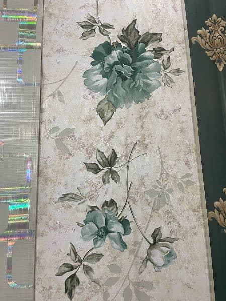 wallpaper/pvc panel,woden & vinyl flor/led rack/ceiling,blind/gras/flx 17
