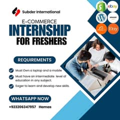 E-commerce internship opportuninty for freshers & students.