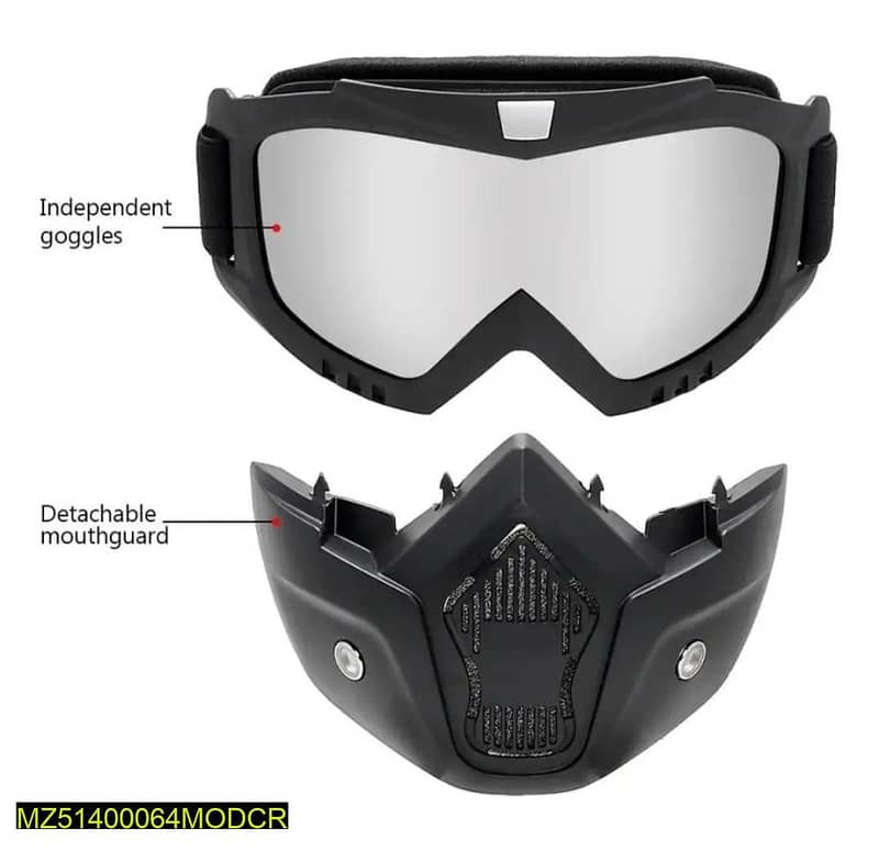 Motorcycle Motorbike Riding Helmet Goggles Full Face Mask Glasses Eyew 2