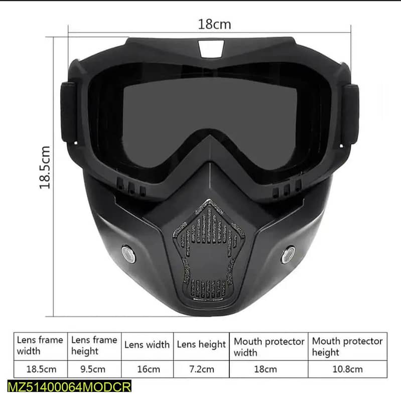 Motorcycle Motorbike Riding Helmet Goggles Full Face Mask Glasses Eyew 3