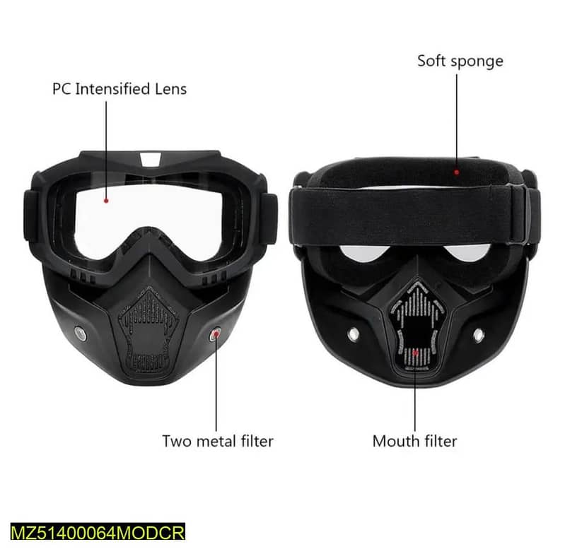Motorcycle Motorbike Riding Helmet Goggles Full Face Mask Glasses Eyew 4