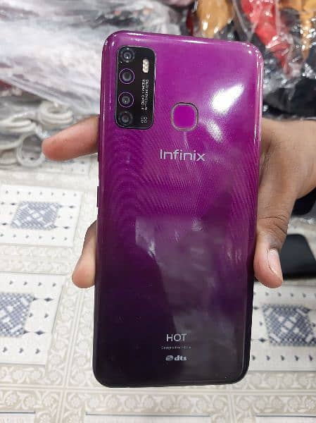 infinix hot 9  good condition with box charger 7