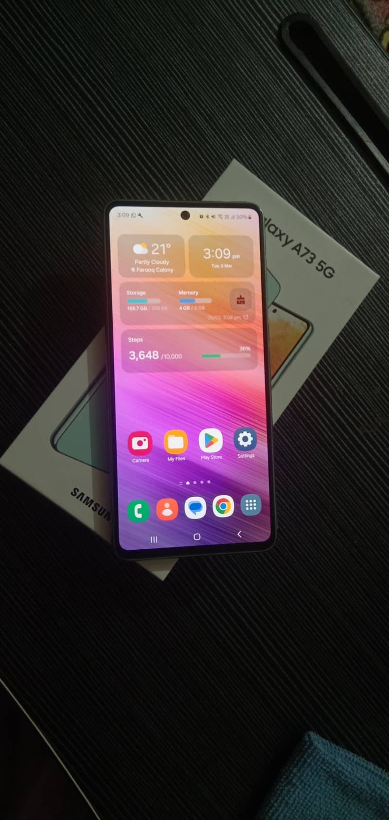 Samsung A73 5G Complete Box PTA Approved 10/10 1