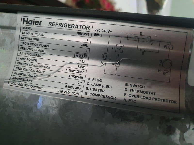haier refrigerator model 276 brand new unused 13