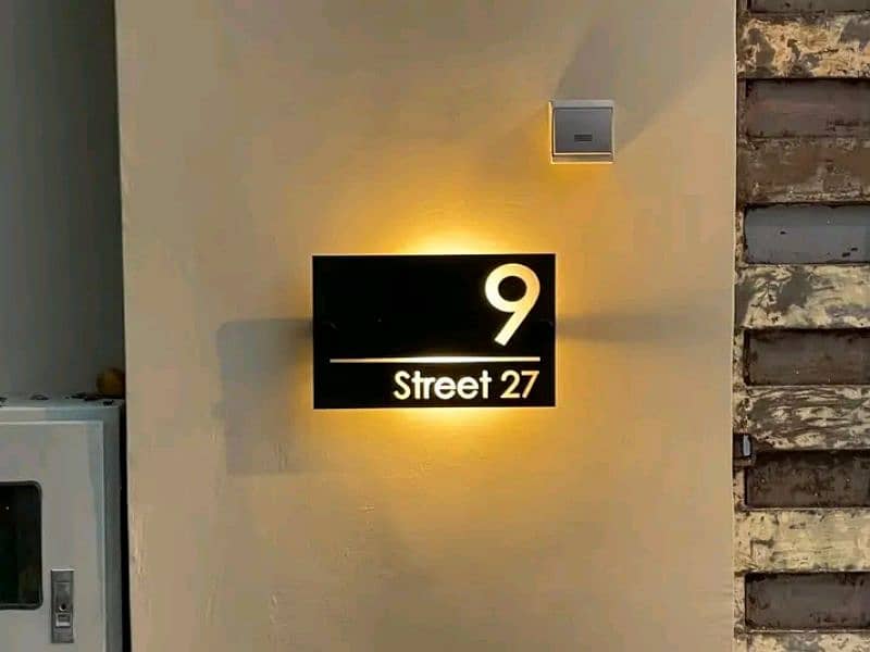 led house name plates 0