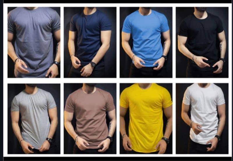 Stylish Men's Durable Plain Round

Neck Tees 1