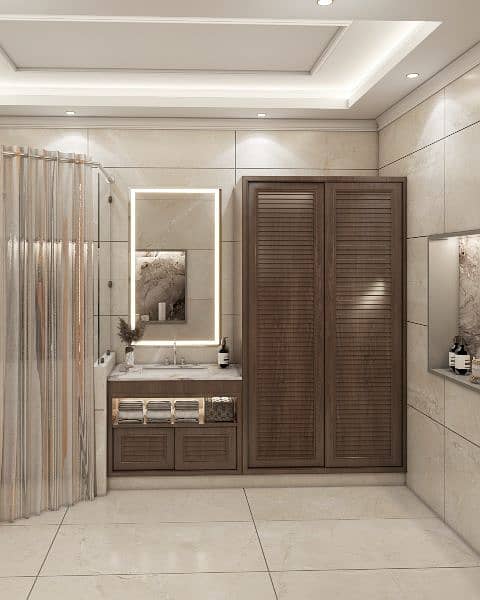 Customised bathroom vanities/ Corian top PVC cabinets/ upper bowl /Art 2
