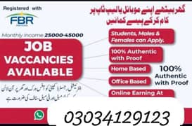 Online job offer male and female students