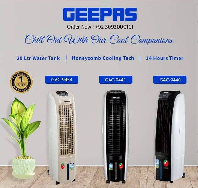 Portable Geepas Cooler 373,374,376 Stock Available only 4O5OO/- 2