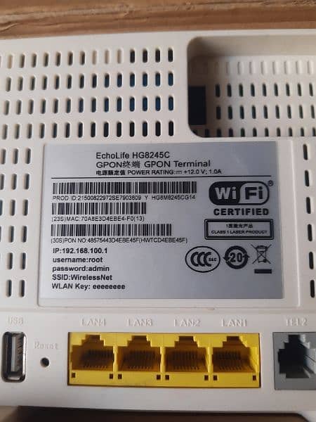 Huawei Fiber Router Echolife HG8245C 1