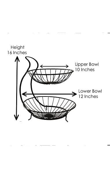 2 and 3 Tier Round shaped Fruit and vegetables basket 2