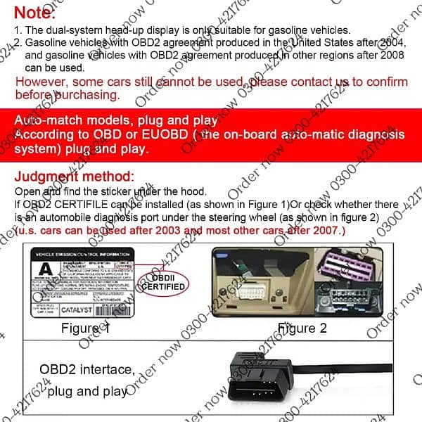 Head Up Display HUD Speedometer OBD Smart Digital Overspeed Alar 1