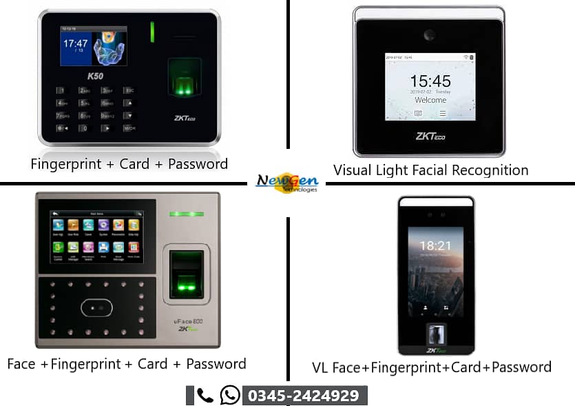 Biometric Fingerprint Face Time Attendance Machine ZK K50 K40 MB20 460 0