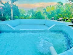 farm house and swimming pool available for rent per day and night