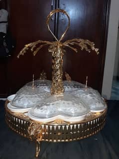 Dry Fruit Tray (Gold Plate)
