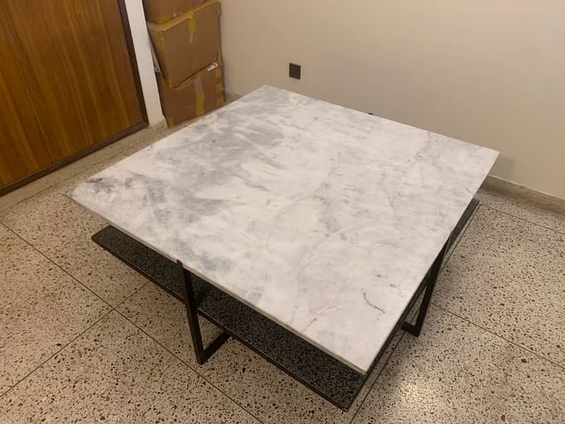 Marble Top Table 4x4 1