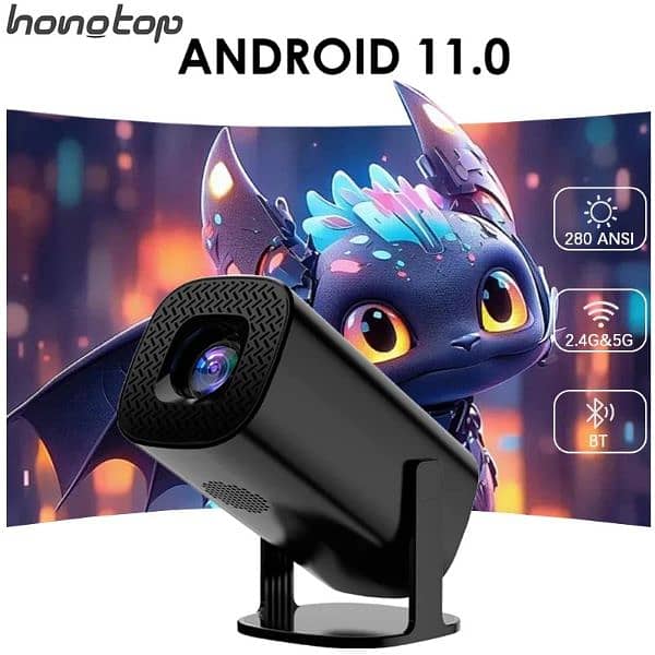 Smart Projector, Android 11.0 , Better than any LED, 7