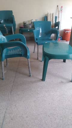 plastic chair and table for sale