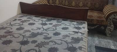 double bed wooden