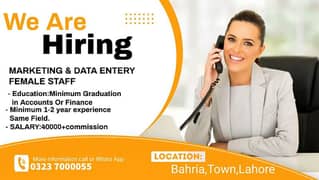 Data entry/job/marketing staff(female only 0