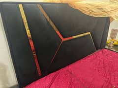 King Size Bed Velvet black with Dressing launcher