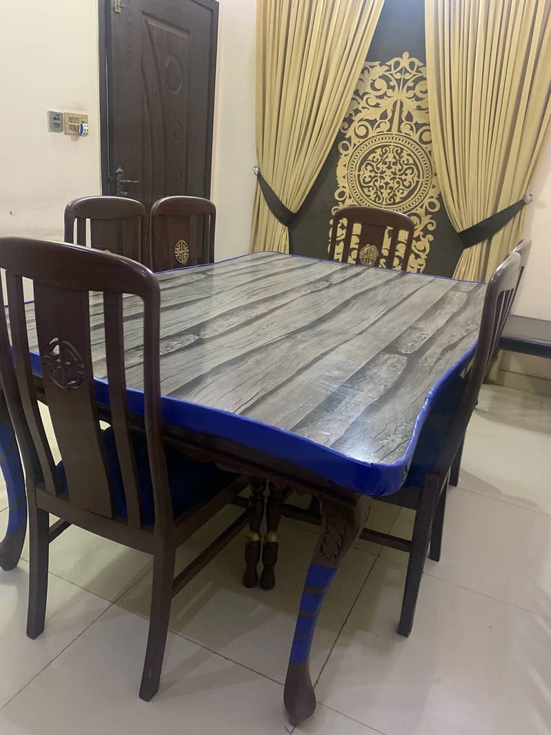 dining table/wooden chairs/6 chairs dining set/wooden dining table 5