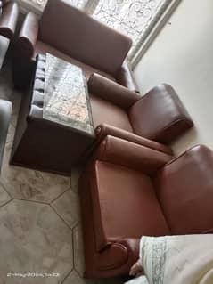 Brown 7seater with Table ,Black 5seater +Table