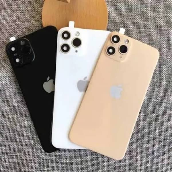 iPhone X & XS convert 11 pro back Glass gold colour 1