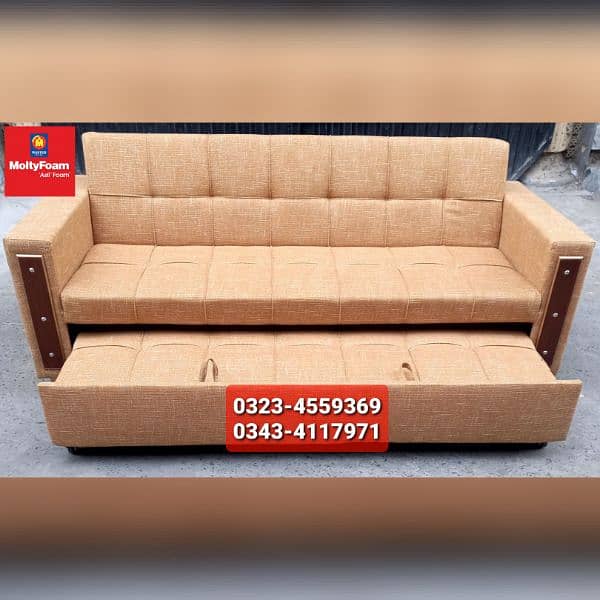 Molty double bed sofa cum bed/dining table/stool/Lshape sofa/chair 1