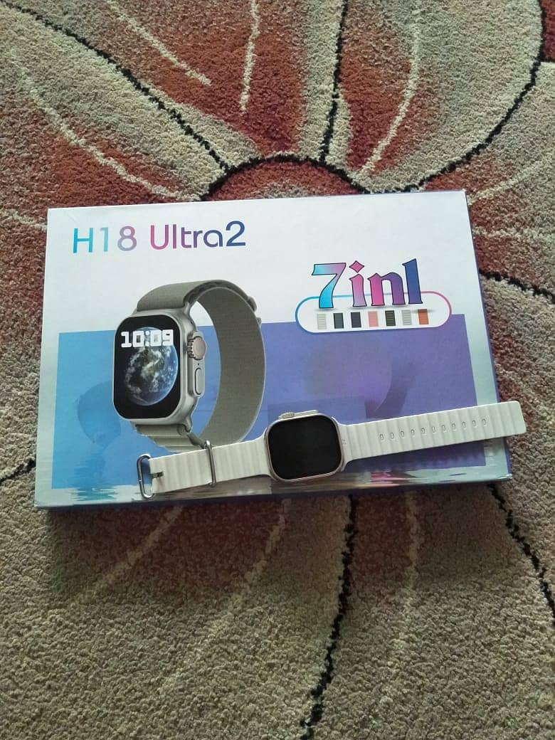 H18 Ultra 2 Watch with 7 straps for sale box pack 1