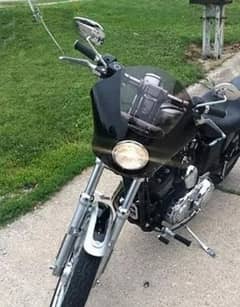 Motorcycle hood + visor with all fittings and accessories