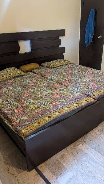 2 single wooden bed set 1