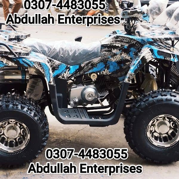 150 size audi style brand new quad bike atv 4 sell deliver in all pak 6