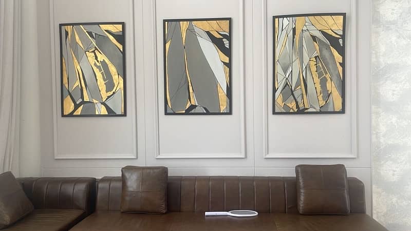 painting acrylic abstract set of 3 1