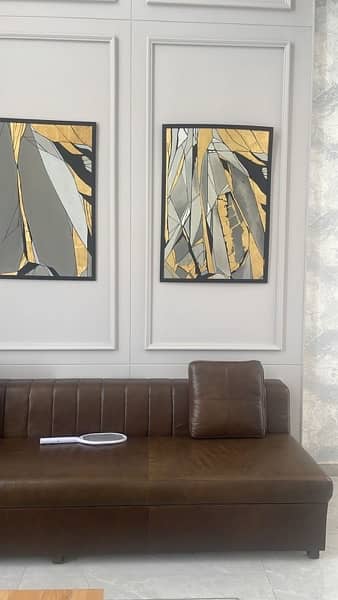 painting acrylic abstract set of 3 4