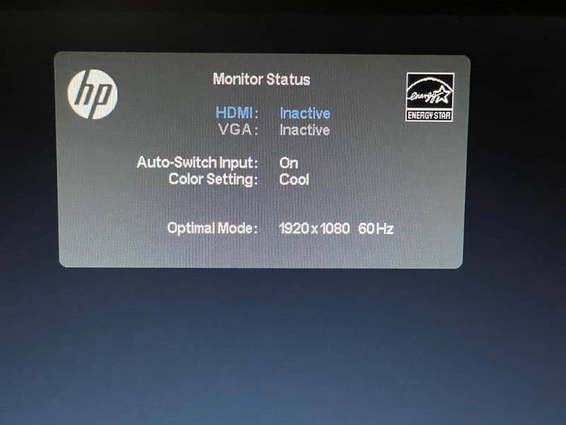HP 1080p Moniter 21 inch 2