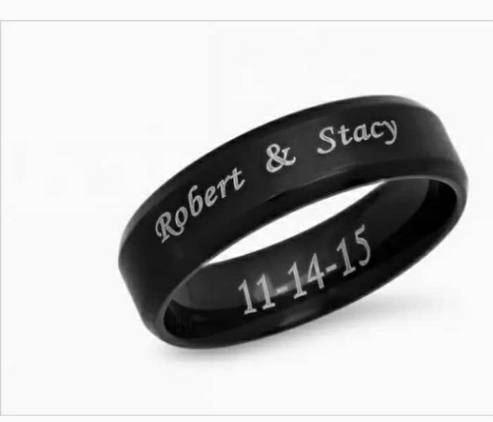 Namme write ring in black color for girls and boys 2