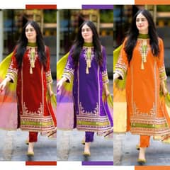 Cash on Delivery Beautiful Design 100% garented lawn Unstich Dress