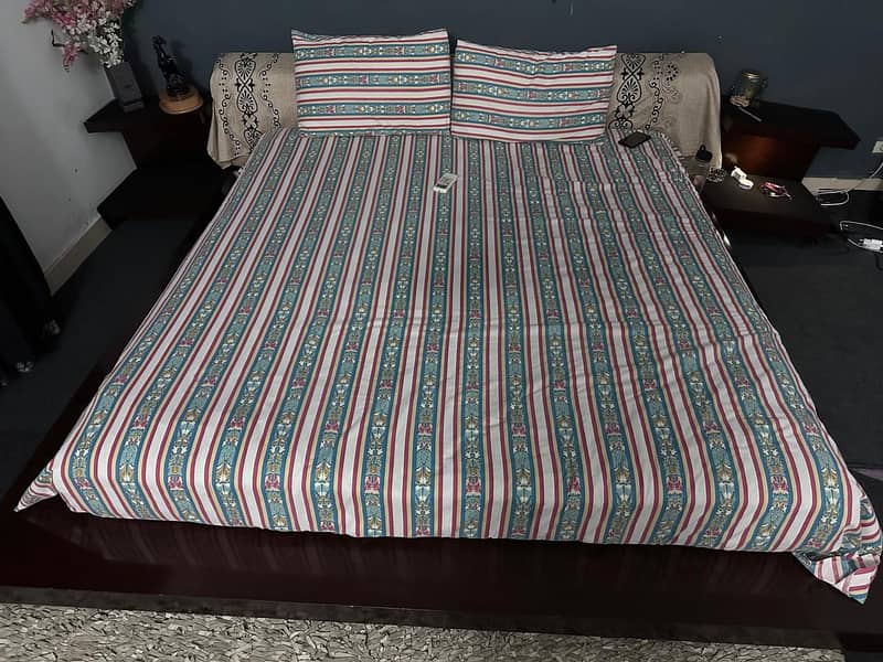 bed set / Queen bed / side table / wooden bed / double bed 3