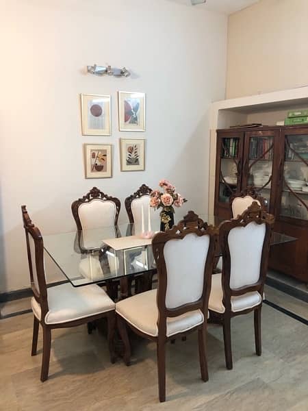 wooden dining table urgent sale 7