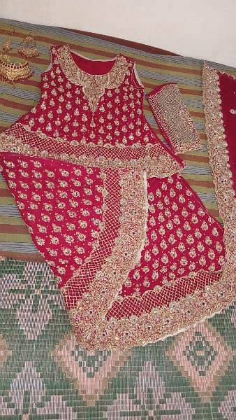 Semi-stiched Bridal lehnga (work on front and back) 1