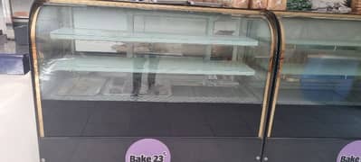 sweets baker setup and display counter chiller