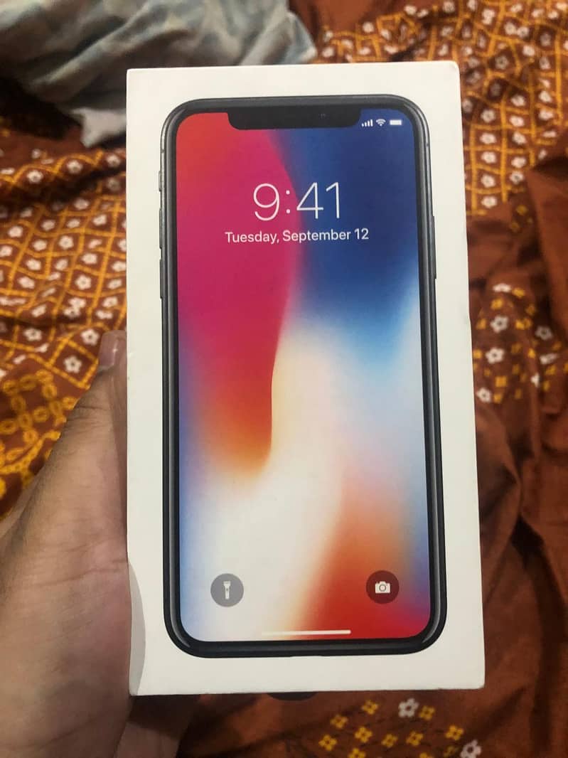 Iphone x 256gb Pta Approved with box 5