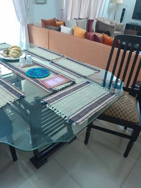 Dining table  with glass top 2
